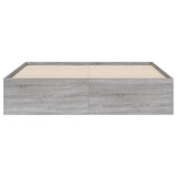 Bed Frame with Drawers Grey Sonoma 150x200 cm King Size Engineered Wood