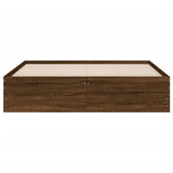 Bed Frame with Drawers Brown Oak 150x200 cm King Size Engineered Wood