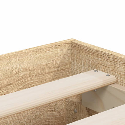 Bed Frame with Drawers without Mattress Sonoma Oak 140x200 cm