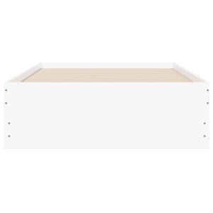 Bed Frame with Drawers White 100x200 cm Engineered Wood