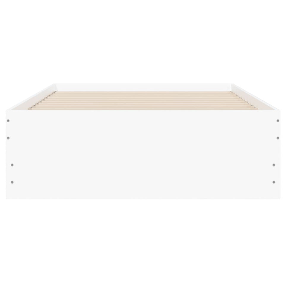 Bed Frame with Drawers White 100x200 cm Engineered Wood