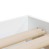 Bed Frame with Drawers White 100x200 cm Engineered Wood