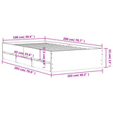 Bed Frame with Drawers White 100x200 cm Engineered Wood