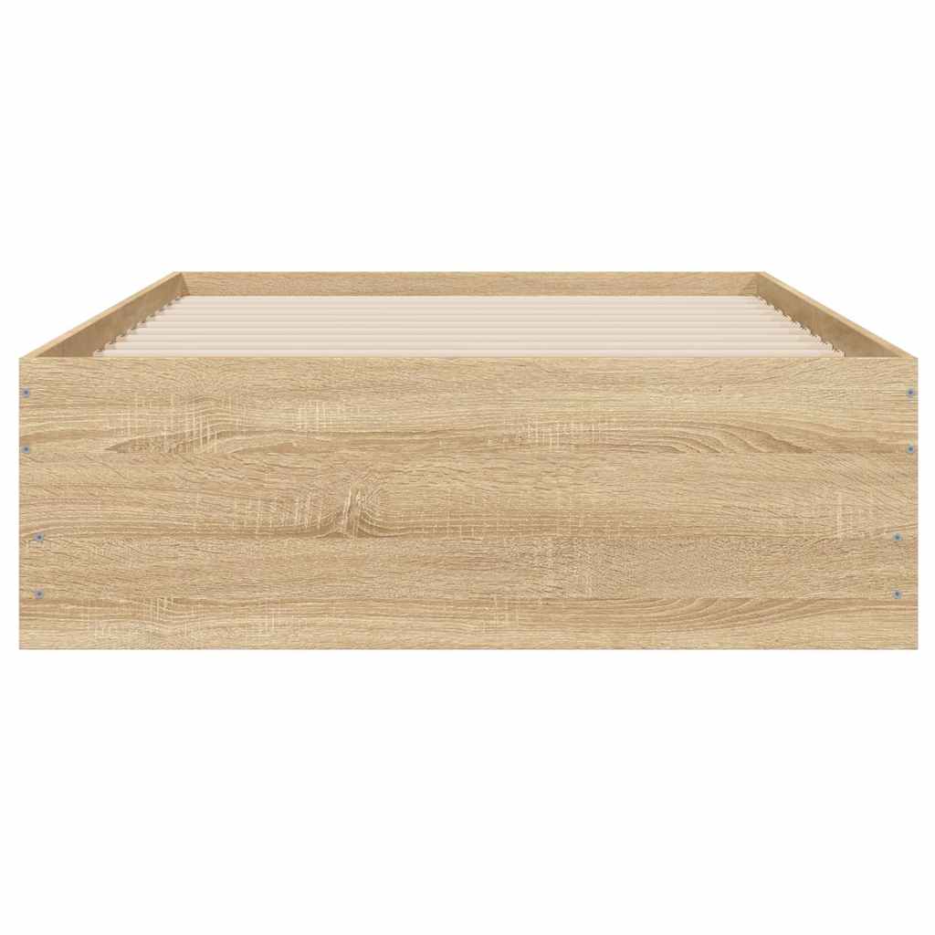 Bed Frame with Drawers without Mattress Sonoma Oak 90x200 cm