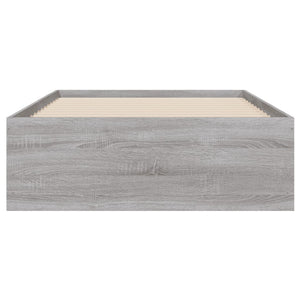 Bed Frame with Drawers Grey Sonoma 90x200 cm Engineered Wood