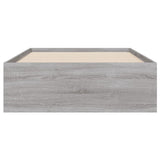 Bed Frame with Drawers Grey Sonoma 90x200 cm Engineered Wood