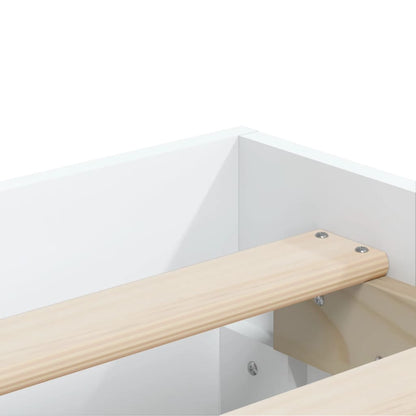 Bed Frame with Drawers without Mattress White 135x190 cm Double