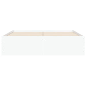 Bed Frame with Drawers without Mattress White 120x190 cm Small Double