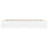 Bed Frame with Drawers without Mattress White 120x190 cm Small Double