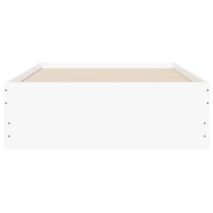 Bed Frame with Drawers without Mattress White 90x190 cm Single