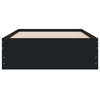 Bed Frame with Drawers without Mattress Black 90x190 cm Single