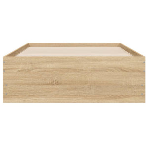 Bed Frame with Drawers without Mattress Sonoma Oak 90x190 cm Single