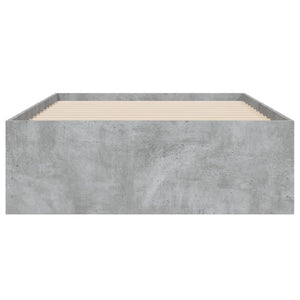 Bed Frame with Drawers Concrete Grey 90x190 cm Single Engineered Wood