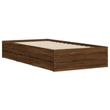 Bed Frame with Drawers Brown Oak 90x190 cm Single Engineered Wood