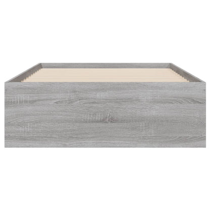 Bed Frame with Drawers without Mattress Grey Sonoma 75x190 cm Small Single