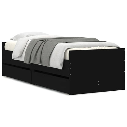 Bed Frame | Black | Engineered wood | Single | Bed | Rectangular | Modern
