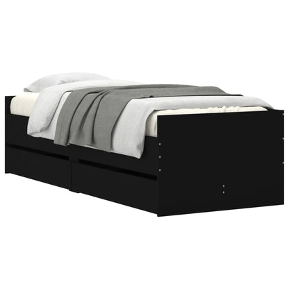 Bed Frame | Black | Engineered wood | Single | Bed | Rectangular | Modern