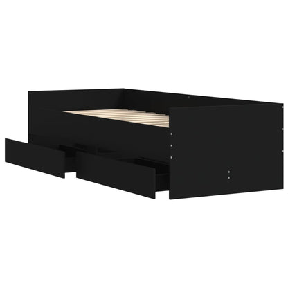 Bed Frame | Black | Engineered wood | Single | Bed | Rectangular | Modern