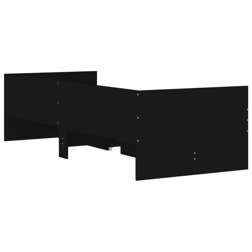 Bed Frame | Black | Engineered wood | Single | Bed | Rectangular | Modern