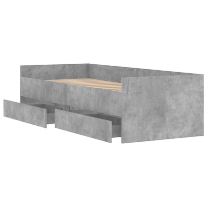 Bed Frame | Concrete Grey | Engineered wood, Plywood | Single