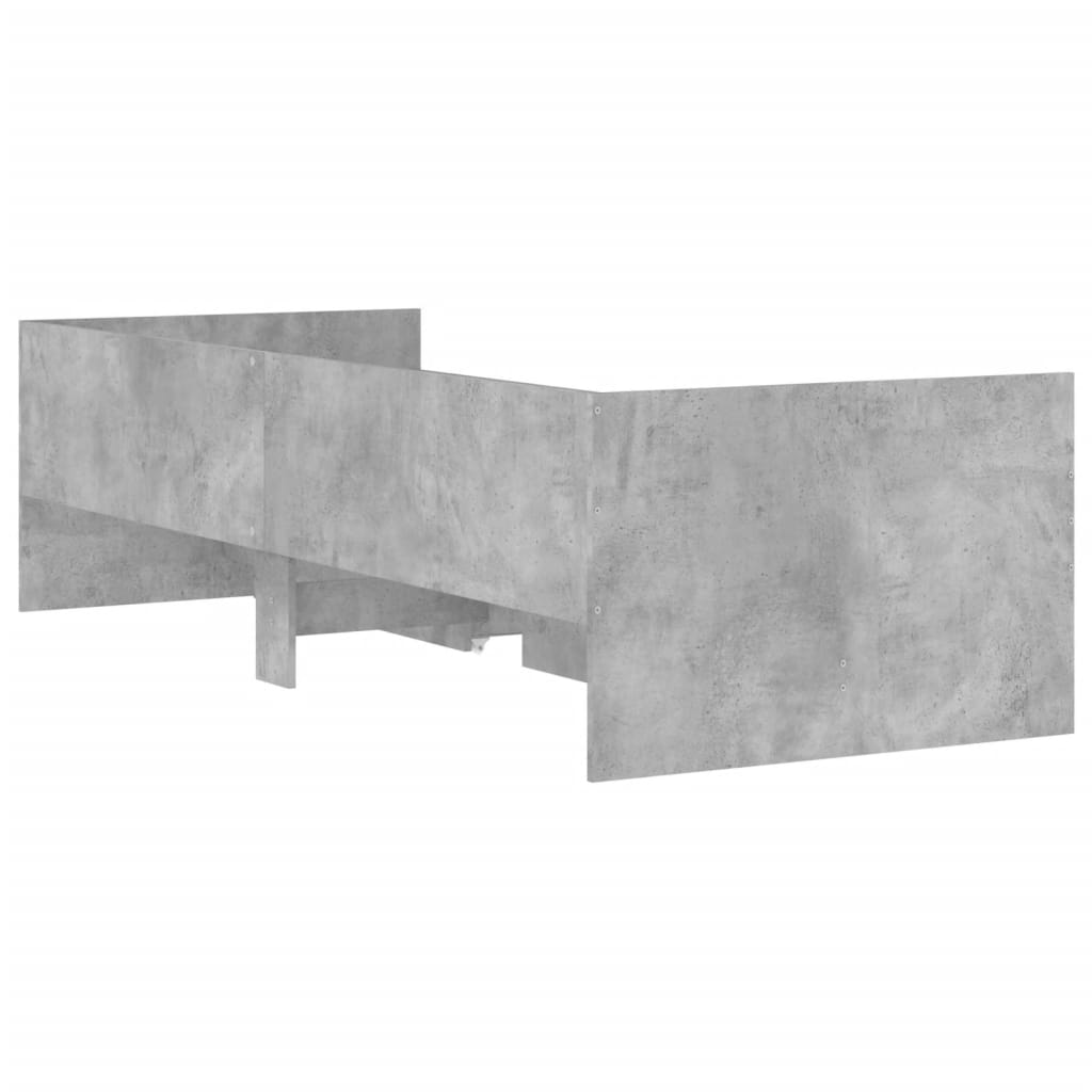 Bed Frame | Concrete Grey | Engineered wood, Plywood | Single