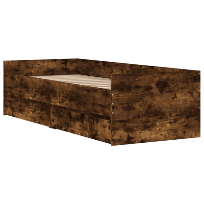 Bed Frame | Smoked Oak | Engineered wood | Single | Rectangular | Modern