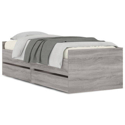 Bed Frame | Grey Sonoma | Engineered wood | Single | Bed Frame