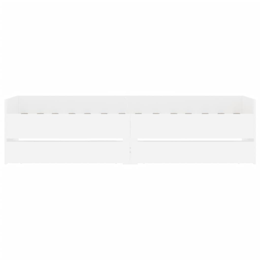 Bed Frame with Drawers without Mattress White 90x200 cm