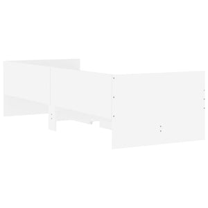 Bed Frame with Drawers without Mattress White 90x200 cm