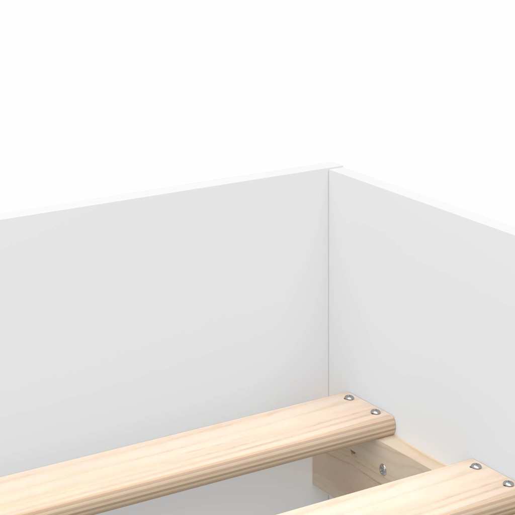Bed Frame with Drawers without Mattress White 90x200 cm