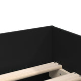 Bed Frame with Drawers without Mattress Black 90x200 cm