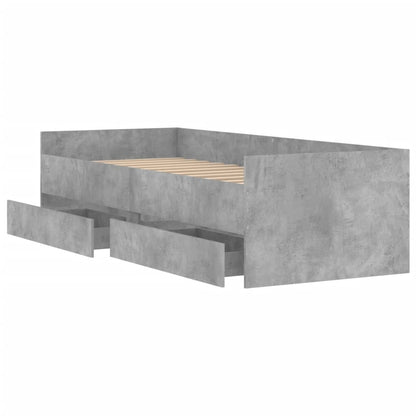 Bed Frame | Concrete grey | Engineered wood | Standard Single | Bed Frame