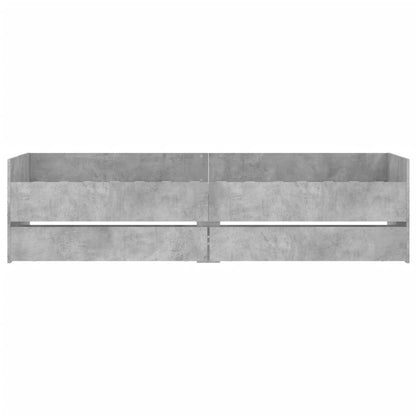 Bed Frame | Concrete grey | Engineered wood | Standard Single | Bed Frame