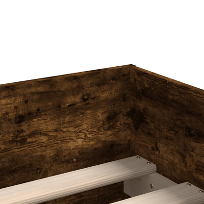 Bed Frame | Smoked oak | Engineered wood, Plywood slats | 90x200 cm