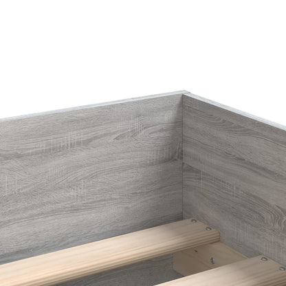 Bed Frame | Grey Sonoma | Engineered wood | 90x200 cm | Bed Frame