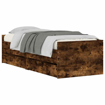 Bed Frame | Smoked Oak | Engineered wood, Plywood | Single | Bed Frame