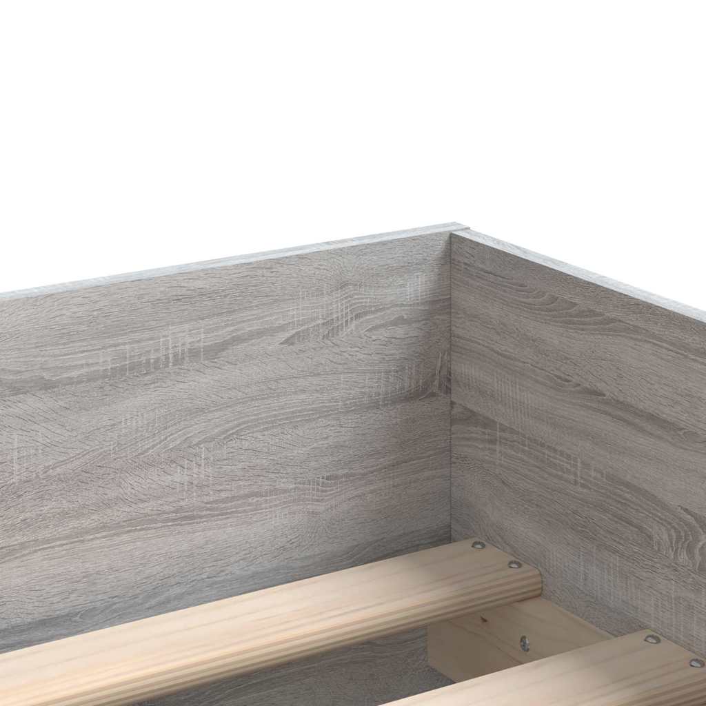 Bed Frame | Grey Sonoma | Engineered Wood | Single | Bed Frame