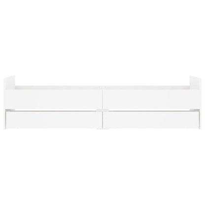 Bed Frame | White | Engineered wood | Single | Bed Frame | Rectangular