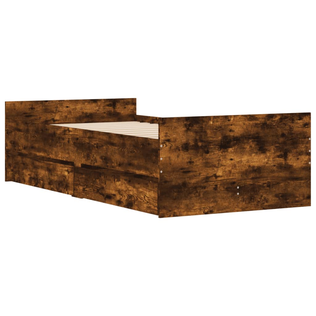 Bed Frame | Smoked Oak | Engineered Wood, Plywood | Single | Bed Frame
