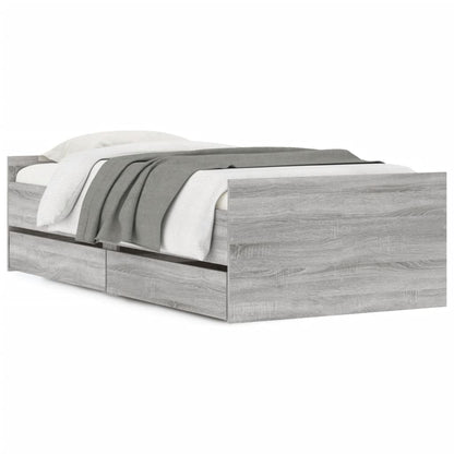Bed Frame | Grey sonoma | Engineered wood | Single | Bed Frame