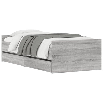 Bed Frame | Grey sonoma | Engineered wood | Single | Bed Frame