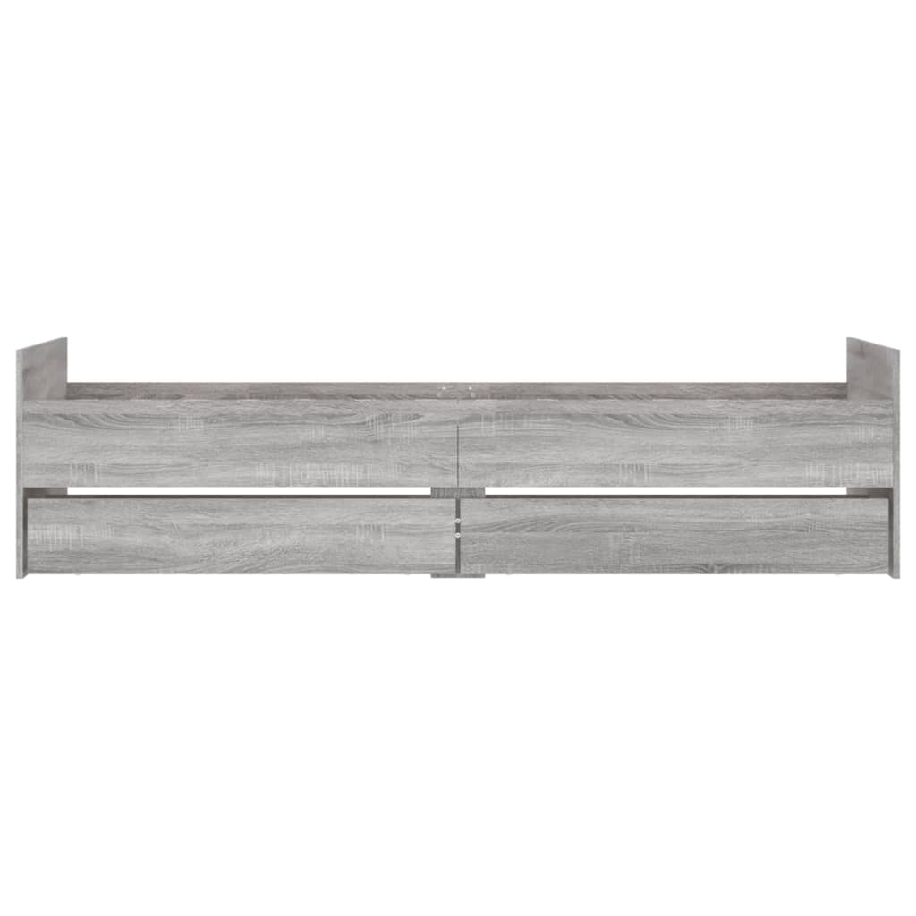 Bed Frame | Grey sonoma | Engineered wood | Single | Bed Frame
