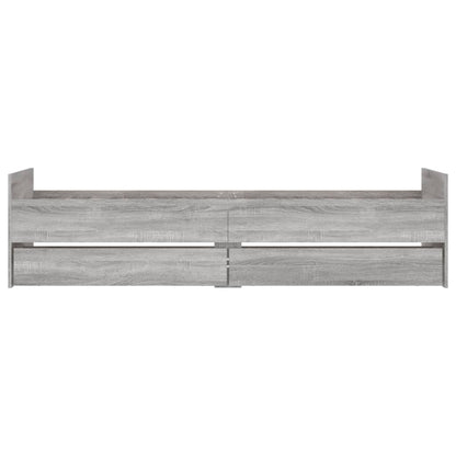 Bed Frame | Grey sonoma | Engineered wood | Single | Bed Frame