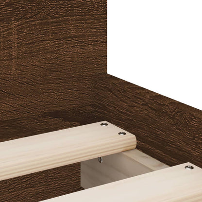 Bed Frame | Brown oak | Engineered wood | Single | Bed Frame