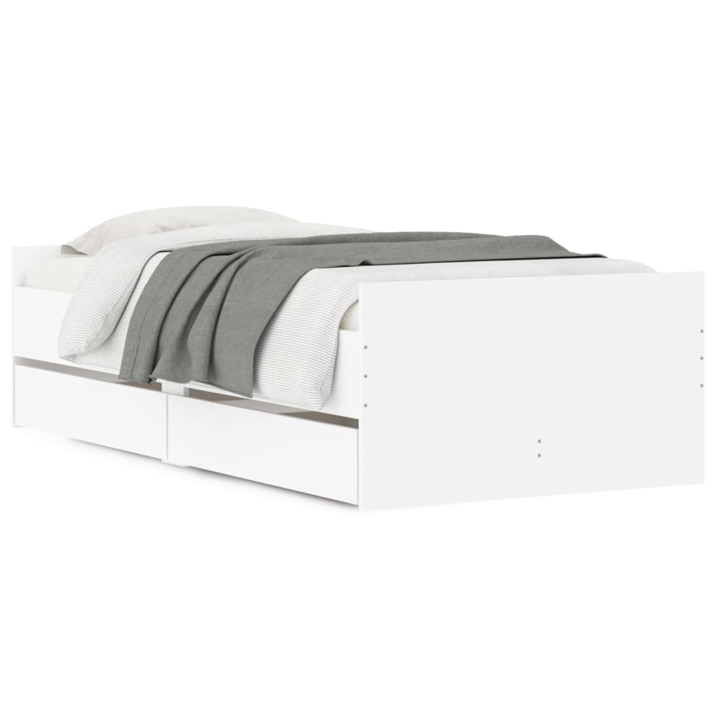Bed Frame | White | Engineered wood, Plywood | Single | Bed Frame