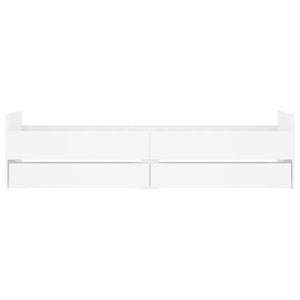 Bed Frame with Drawers White 90x200 cm