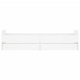 Bed Frame with Drawers White 90x200 cm