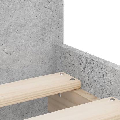 Bed Frame | Concrete grey | Engineered wood, Plywood | Single | Bed Frame