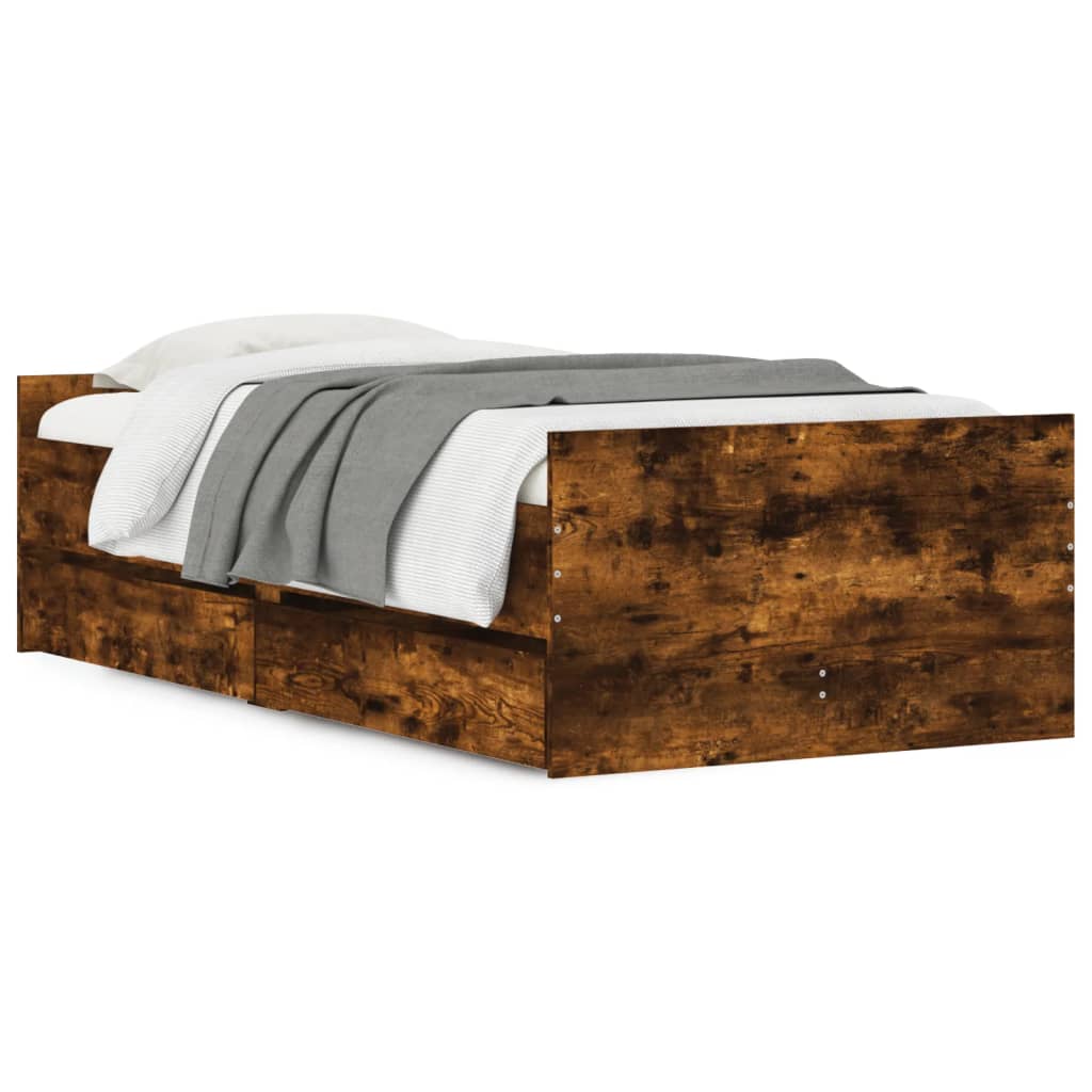 Bed Frame | Smoked Oak | Engineered wood | Single | Bed Frame
