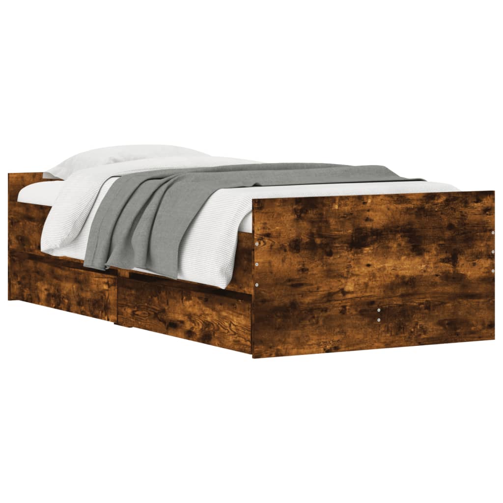 Bed Frame | Smoked Oak | Engineered wood | Single | Bed Frame